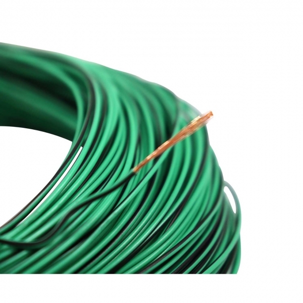 100m Cabo Flex. Automotivo 0.50mm Verde e Preto - Cód.6645