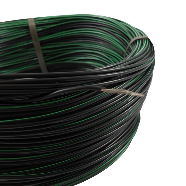 100m Cabo Flex. Auto Estanhado 0.50mm Preto e Verde-Cód.6759