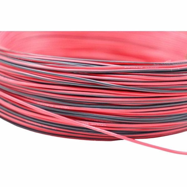 100m Cabo Flex. Automotivo 0.50mm Verm. e Preto - Cód.12546