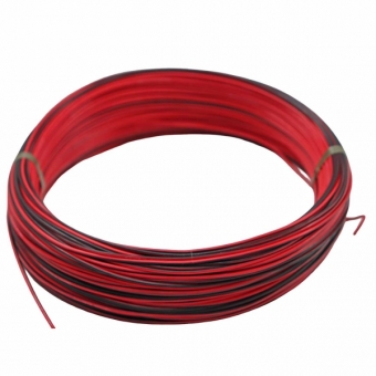 100m Cabo Flex. Automotivo 0.50mm Verm. e Preto - Cód.12546