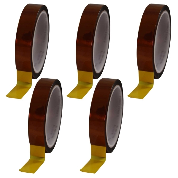 5 Fitas Kapton de Poliamida Alta Temperatura - Cód.8148