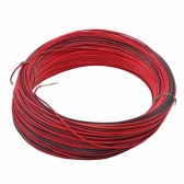 100m Cabo Flex. Automotivo 0.50mm Verm. e Preto - Cód.12546