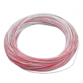 100m Cabo Flex. Automotivo 0.50mm Branco Vermelho-Cód.8098