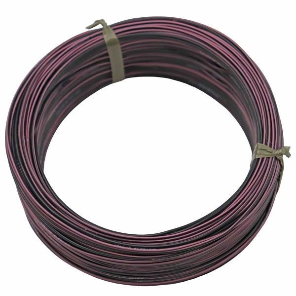 100m Cabo Flex. Automotivo 0.50mm Preto e Rosa - Cód.12544
