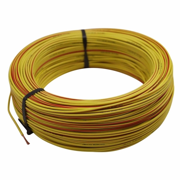 100m Cabo Flex. Automotivo 1.00mm Amarelo Vermelho-Cód.9268