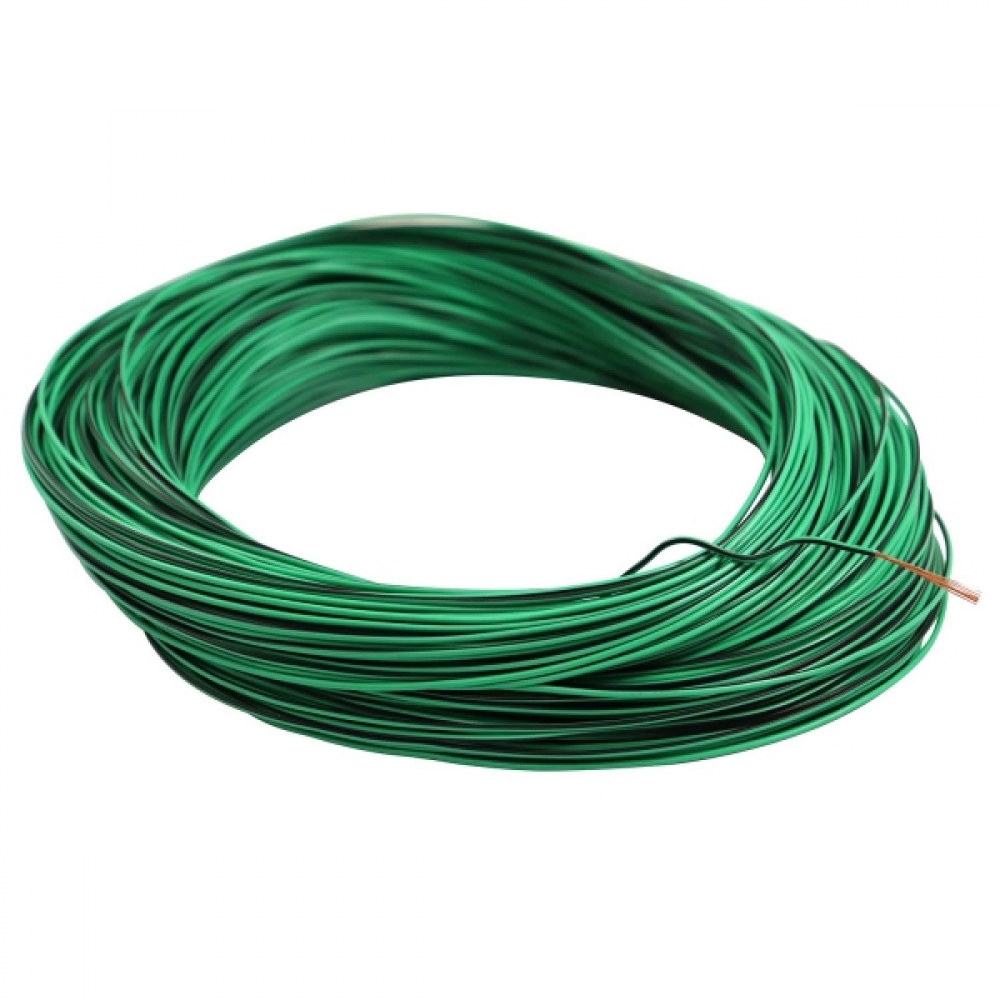 100m Cabo Flex. Automotivo 0.50mm Verde e Preto - Cód.6645