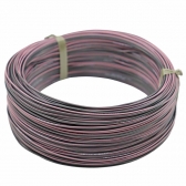 100m Cabo Flex. Automotivo 0.50mm Preto e Rosa - Cód.12544