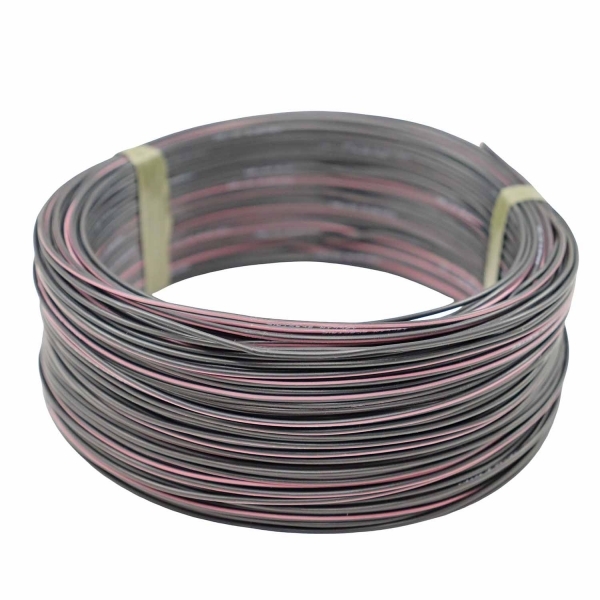 100m Cabo Flex. Automotivo 0.50mm Preto e Rosa - Cód.12544