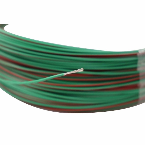 100m Cabo Flex Auto Estanhado 0.50mm Verde Vermelho-Cód.8828