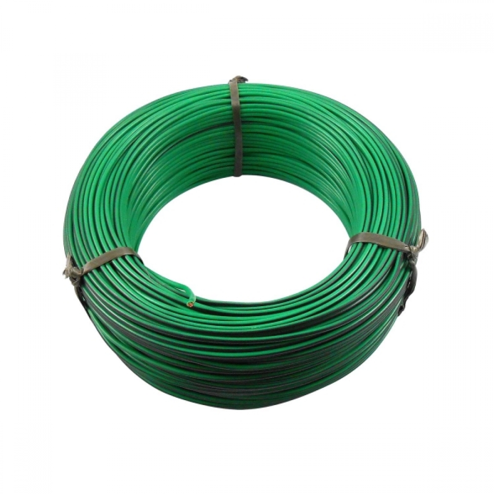 100m Cabo Flex. Automotivo 1.50mm Verde e Preto  - Cód.6643