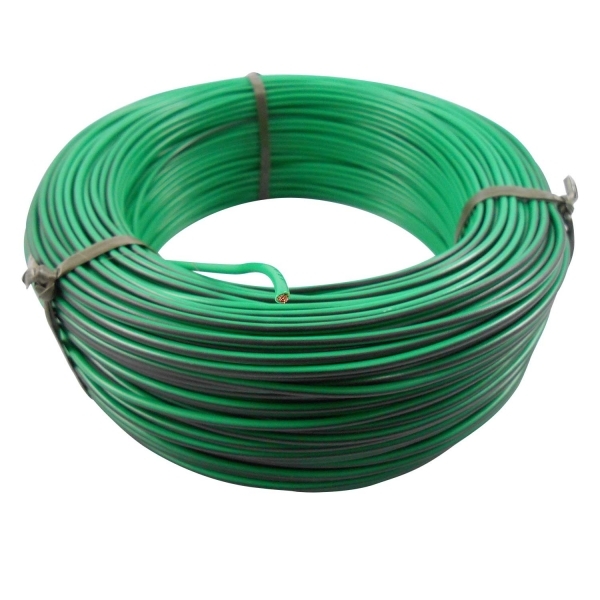 100m Cabo Flex. Automotivo 1.50mm Verde e Preto  - Cód.6643