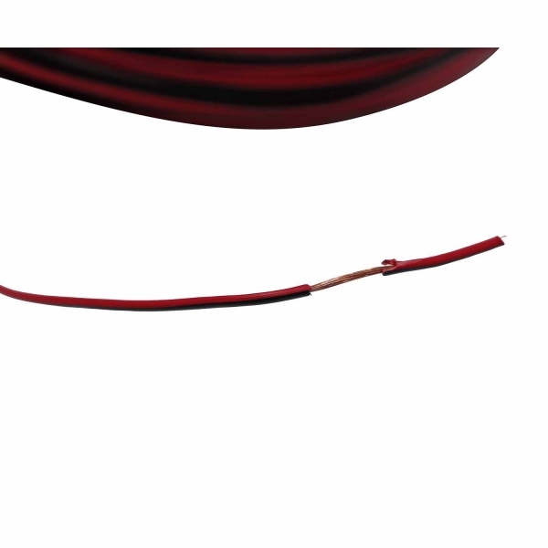 100m Cabo Flex. Automotivo 0.50mm Verm. e Preto - Cód.12546