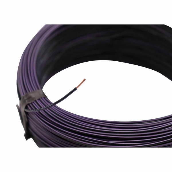100m Cabo Flex. Automotivo 0.50mm Preto e Roxo - Cód.9260