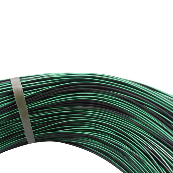 100m Cabo Flex. Auto Estanhado 0.50mm Preto e Verde-Cód.6759