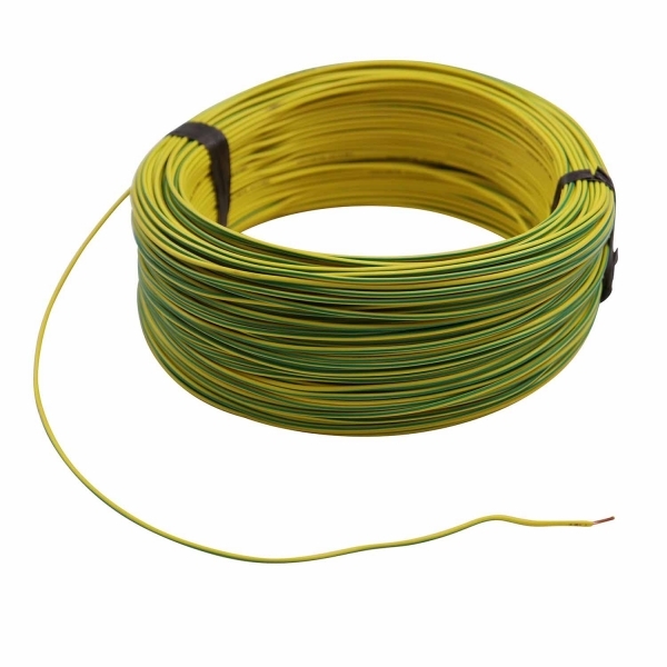 100m Cabo Flex. Automotivo 0.50mm Amarelo e Verde - Cód.9263